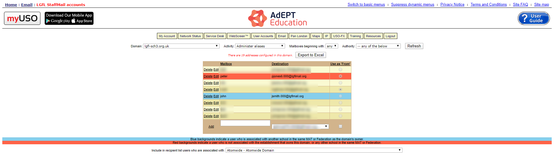 The rows will be highlighted as pictured above. The rows will be highlighted as pictured above.